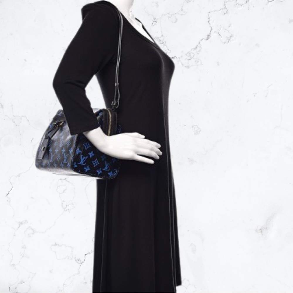 Louis Vuitton Colored Monogram Speedy Amazon PM Blue Black - Picture 2 of 15
